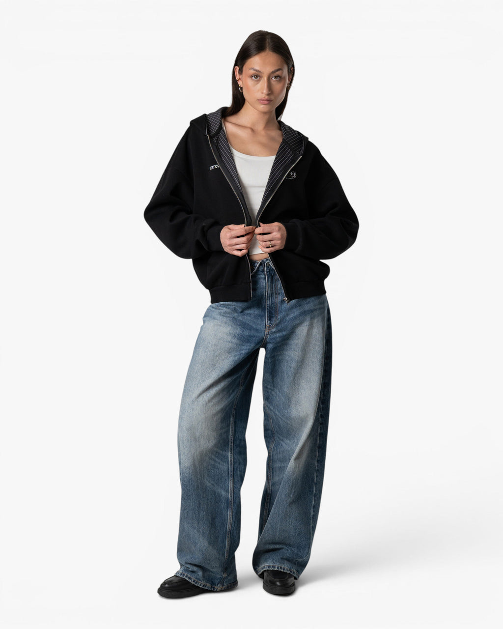 Chrome Globe Zip-Up Hoodie
