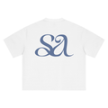 Initials Tee White/Blue