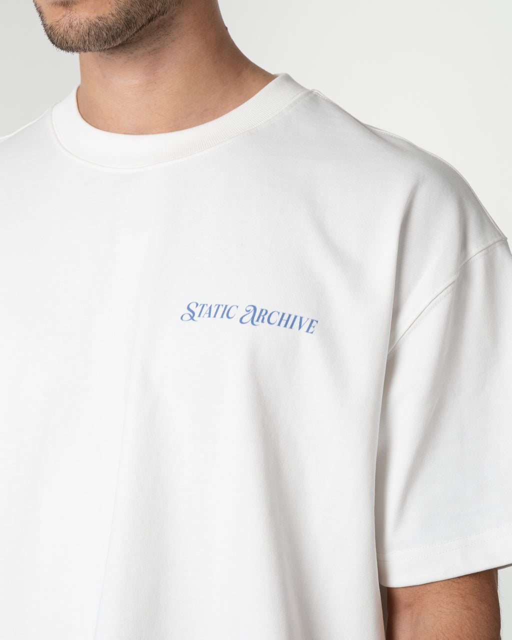 Initials Tee White/Blue